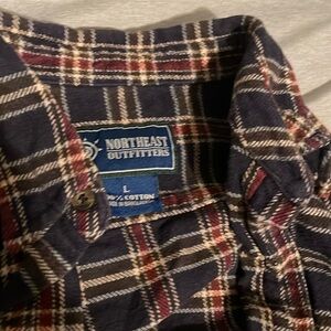 Large Northeast Outfitters red and blue flannel